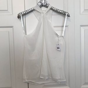 COPY - NWT Naked Zebra White Halter Top L